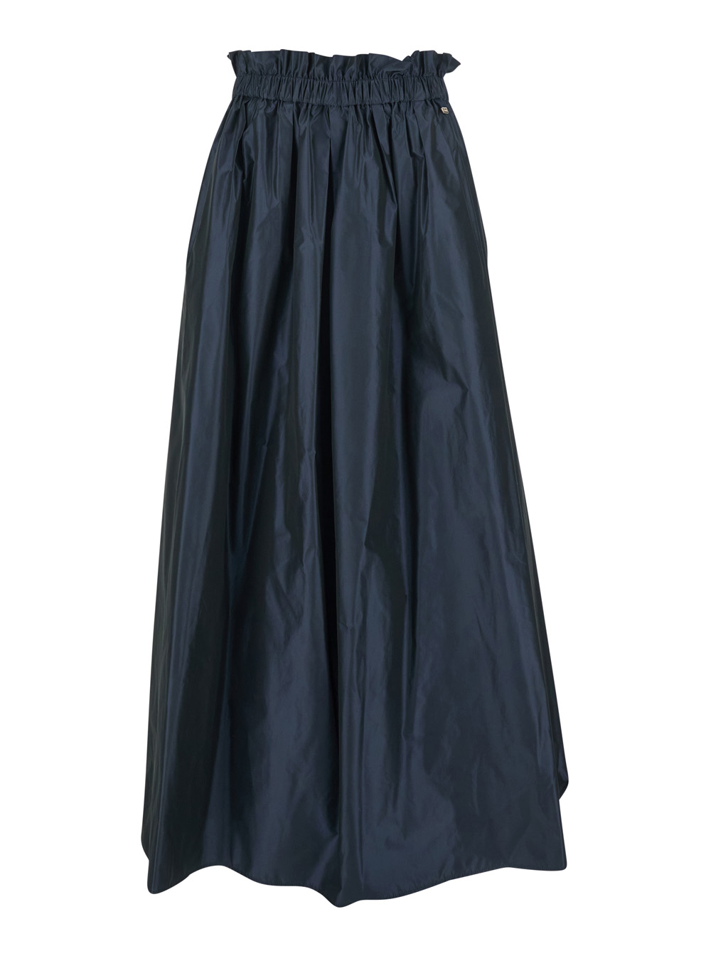 HERNO Herno Blue Skirt with Logo Plaque on the Side and Elastic Waist in Tech Fabric Woman Blu Polyester - Women　ヘルノ ブルー スカート、