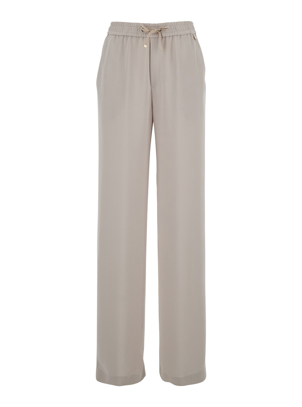 Herno Women's Beige Pants With Elastic Waist In Tech Fabric For Polyester Trousers