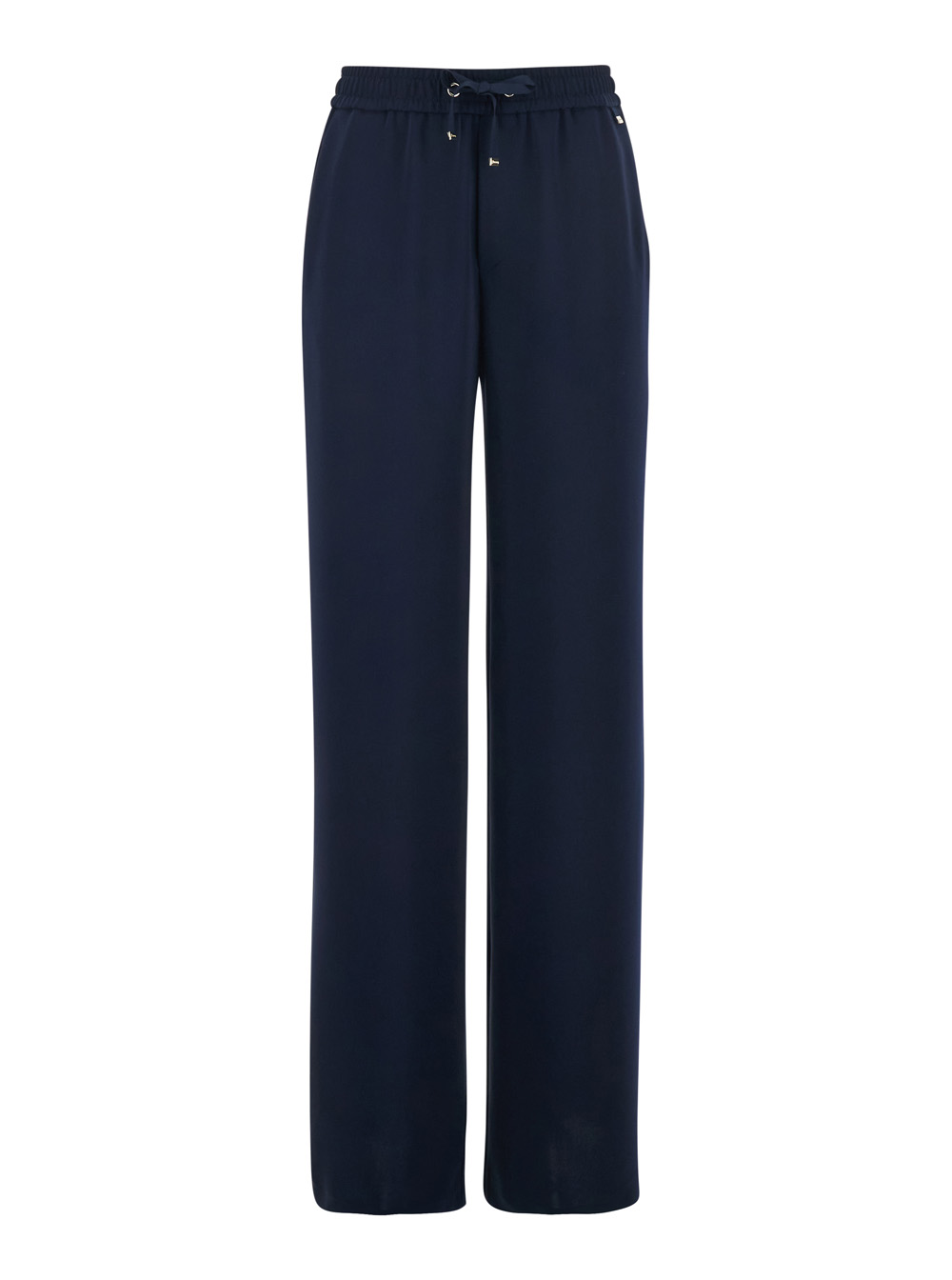 Herno Women's Blu E Pants With Elastic Waist And Drawstring Logo Plate On In Tech Fabric For Polyester Trousers