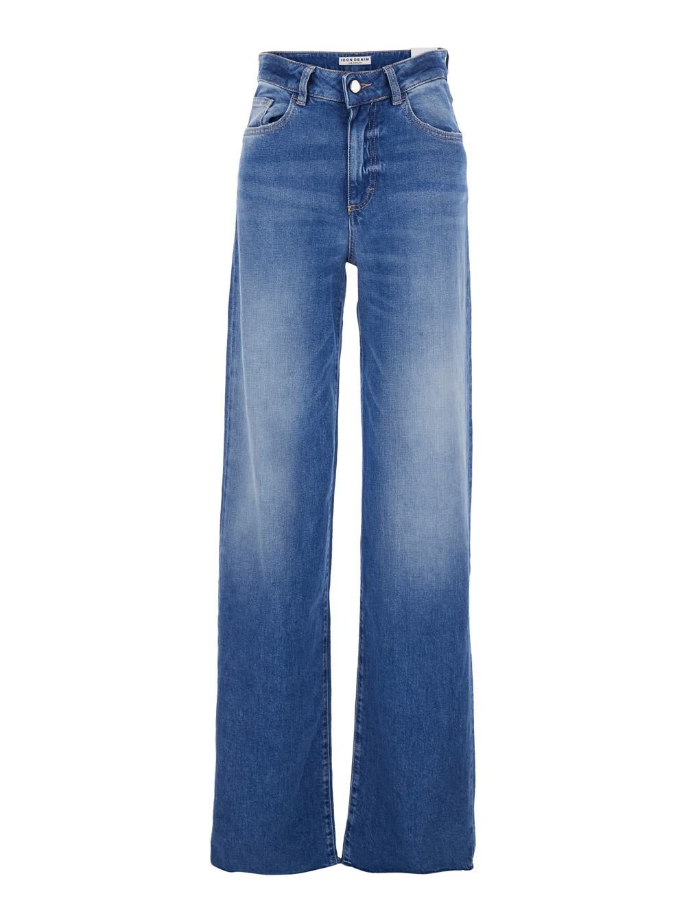 Icon Denim Women's Blu E Jeans With Five-Pocket Design And Logo Patch On The Back In Denim For Cotton Elastane