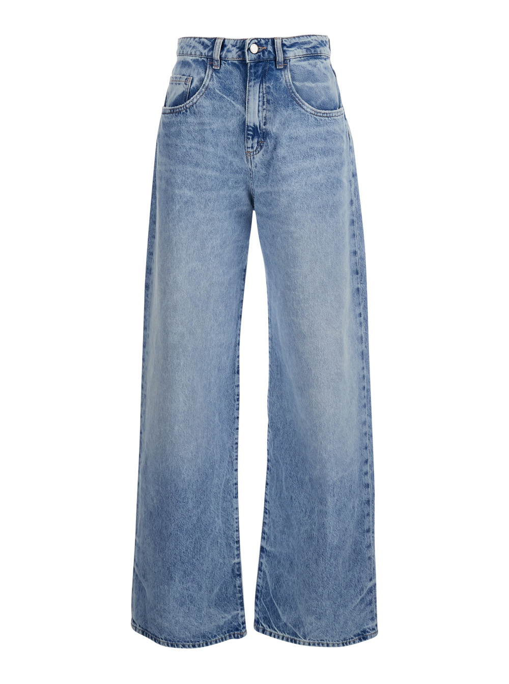 Icon Denim Women's Blu Jeans Woman With Five Pockets In E Organic Cotton For