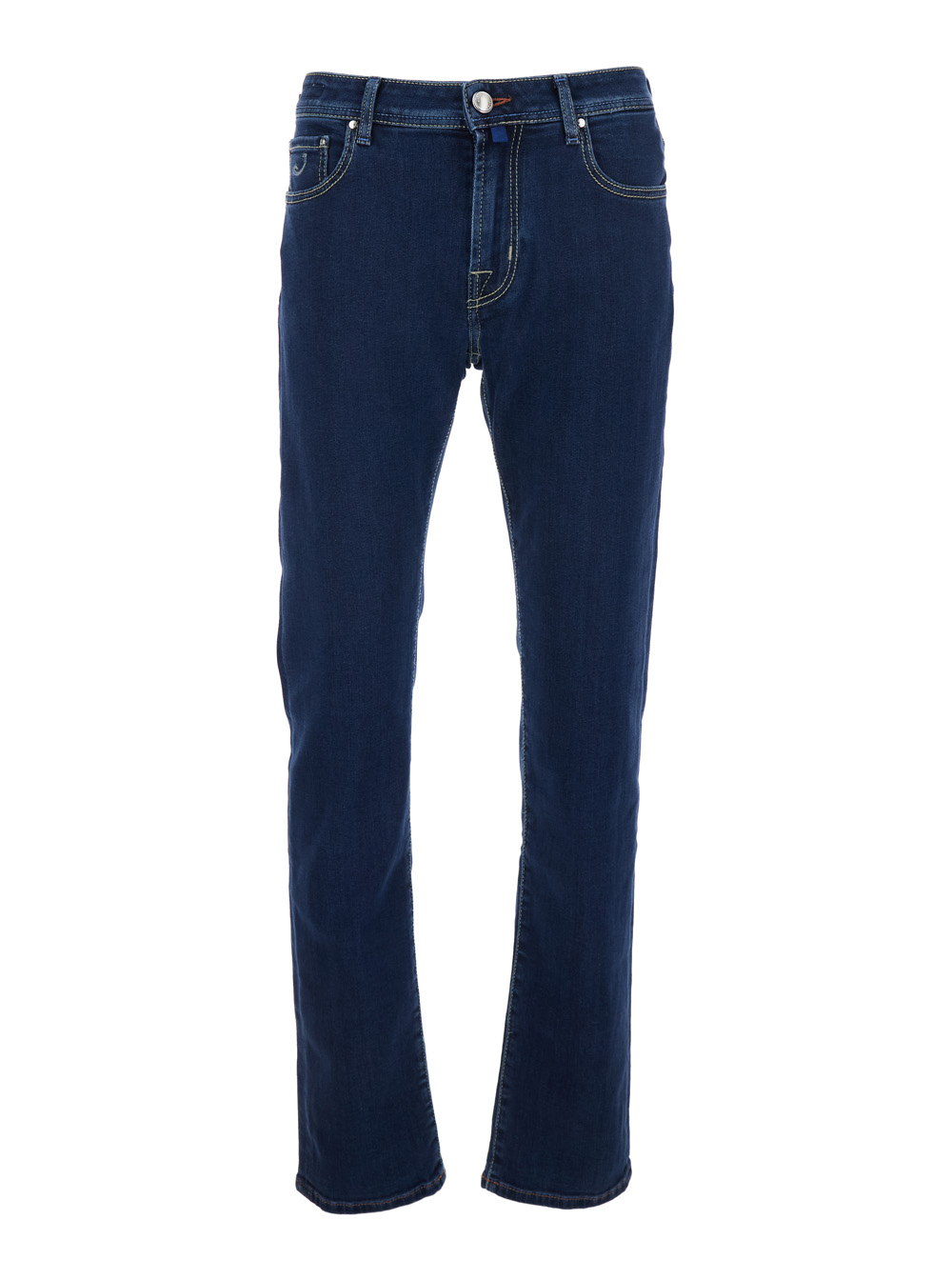Jacob Cohen Men's Blu Jeans Bard With Belt Loops And Logo Patch On The Back In E Denim For