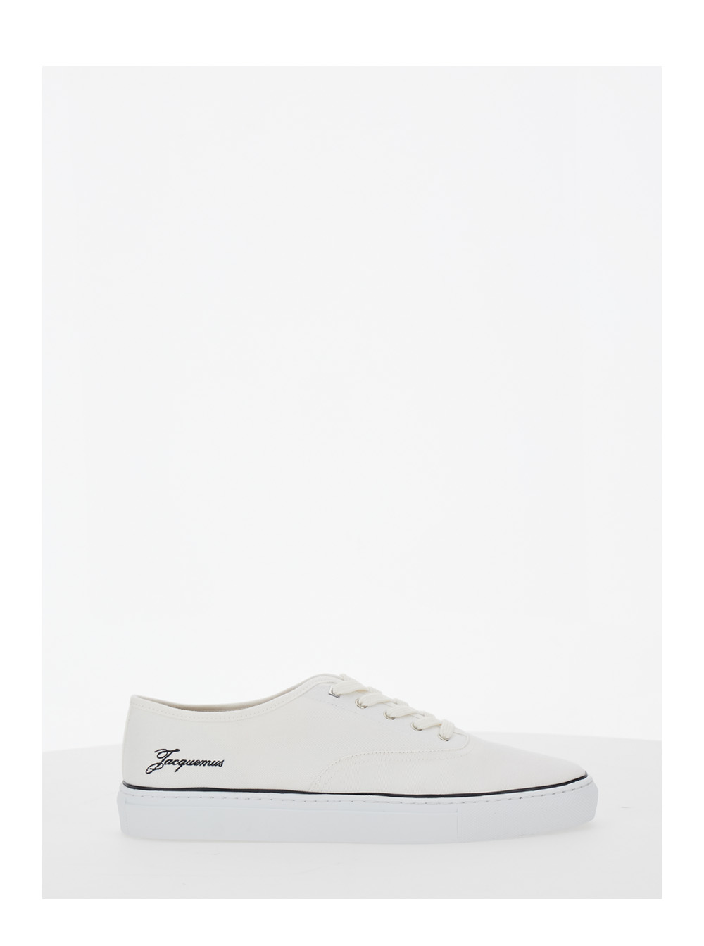 JACQUEMUS Jacquemus White Sneakers Les Fefe With Contrast Logo In Cotton For Men - Men　Jacquemus ホワイト スニーカー Le Fefe コットン コントラスト ロゴ