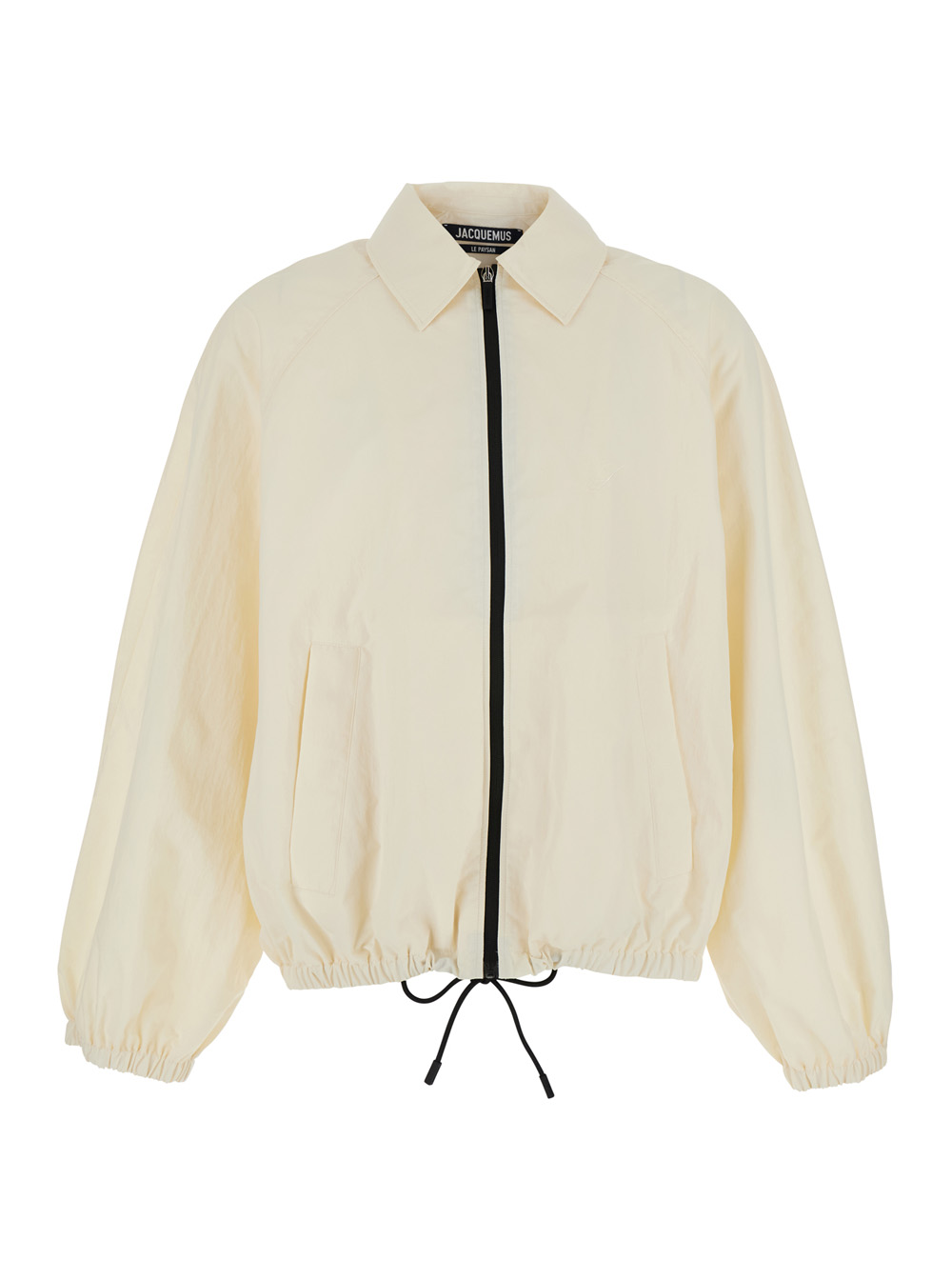 JACQUEMUS Jacquemus Le Coupe-Vent White Jacket With Front Closure In Tech Fabric For Men Polyamide Outerwear - Men　Jacquemus Le Co