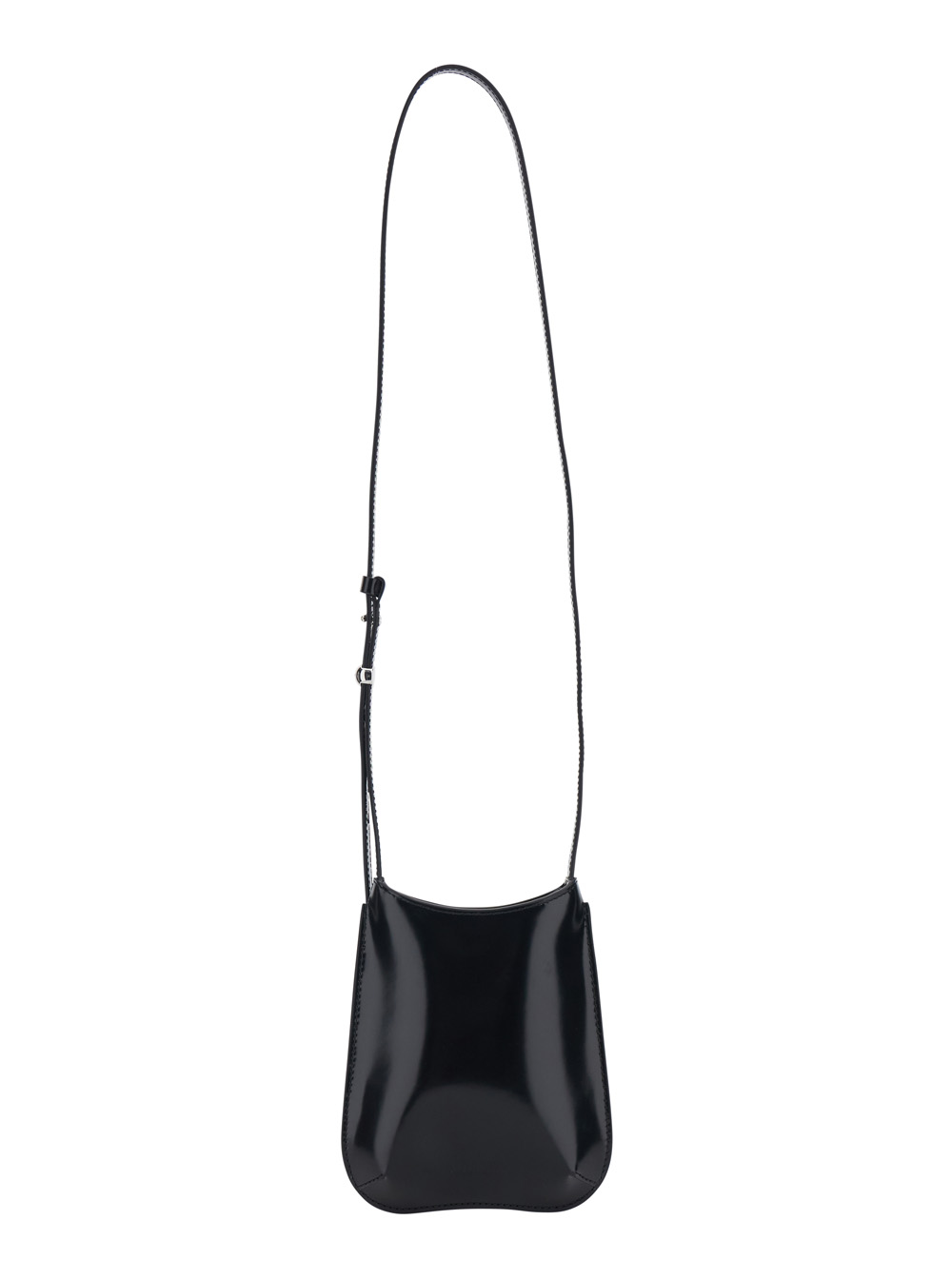 JACQUEMUS Jacquemus LE PORTE TELEPHONE BISOU Black Calf Crossbody Bags - Men　Jacquemus LE PORTE TELEPHONE BISOU ブラック カーフ クロスボディ バッ