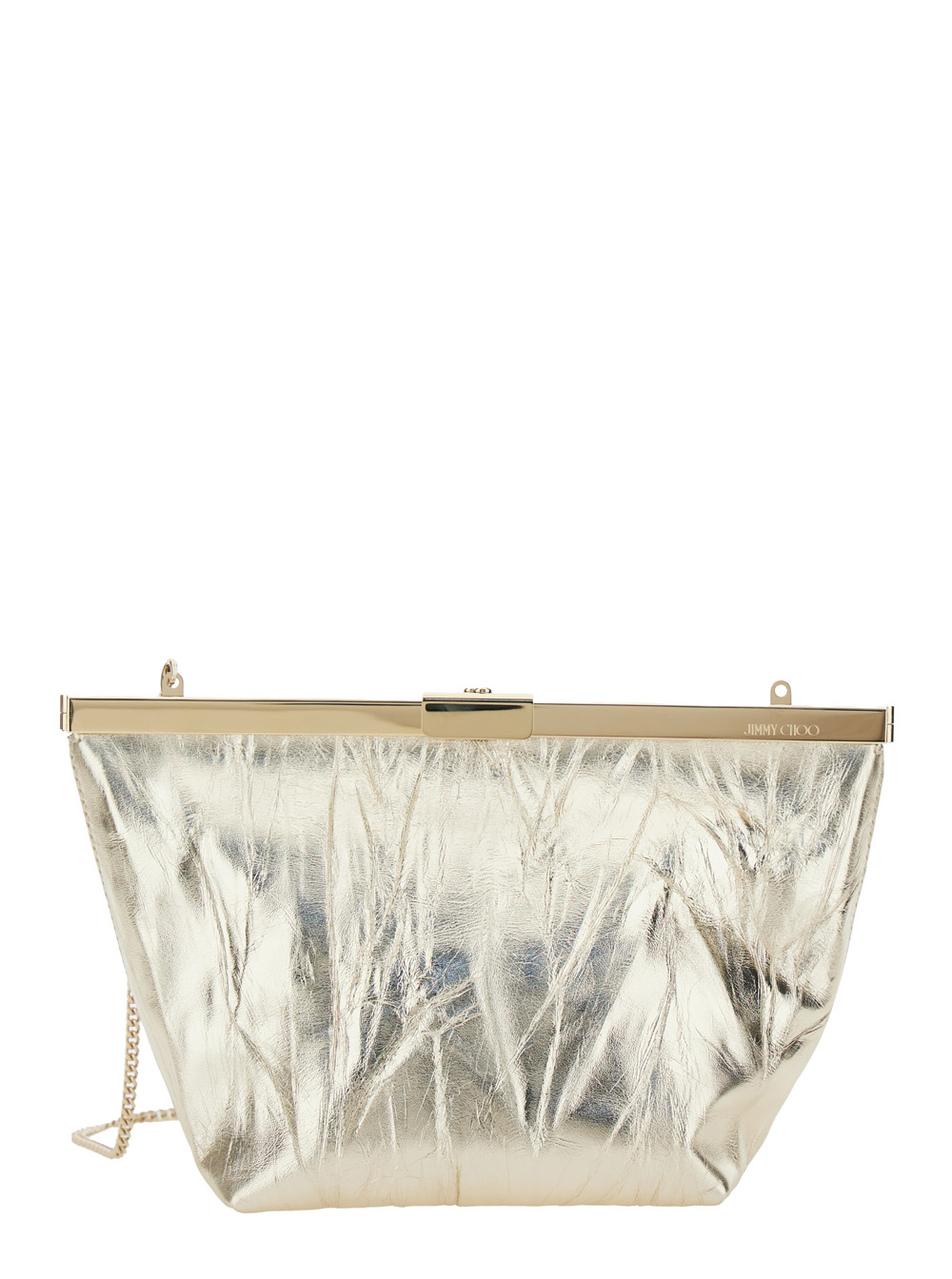 Jimmy Choo GANACHE Clutch Bag with Metallic Leather Detail Clutches And Pochettes – Women