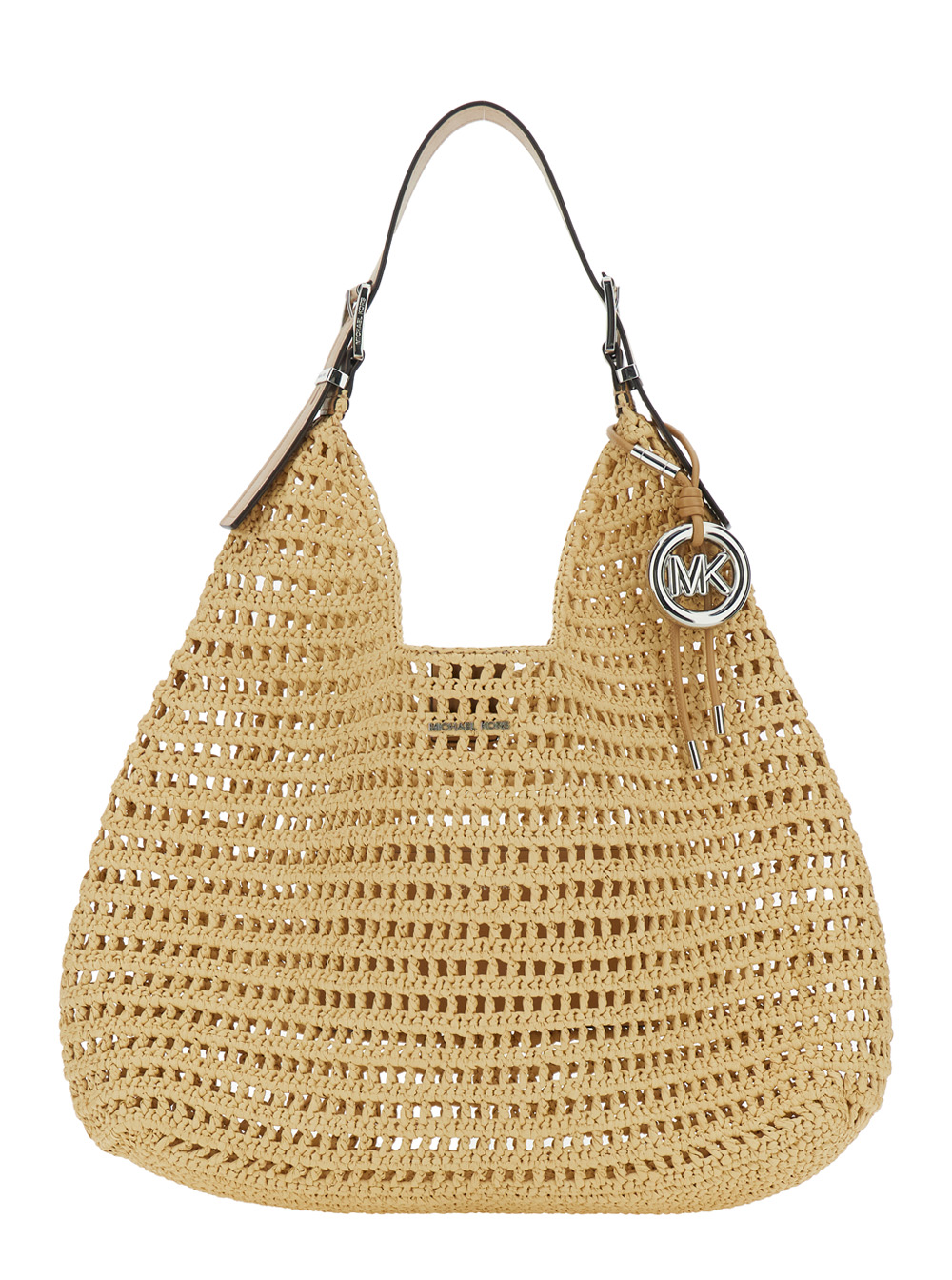 Michael Michael Kors Large Shoulder Bag with Top Handle in Woven Raffia Beige for Women Polypropylene – Women