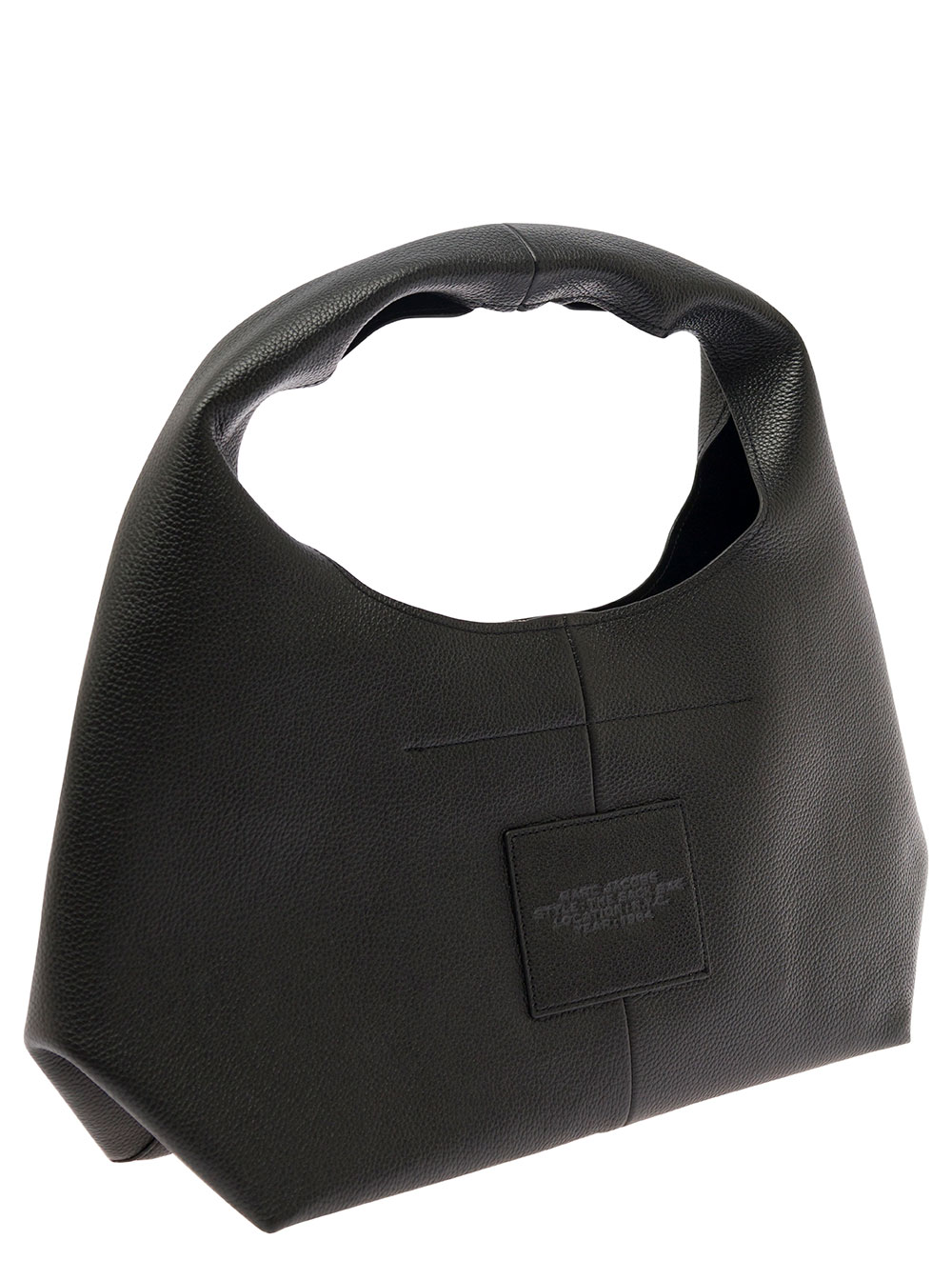 Marc Jacobs Women's Black Shoulder Bag The Sack With Logo Embossed In Pebbled Leather For Cow