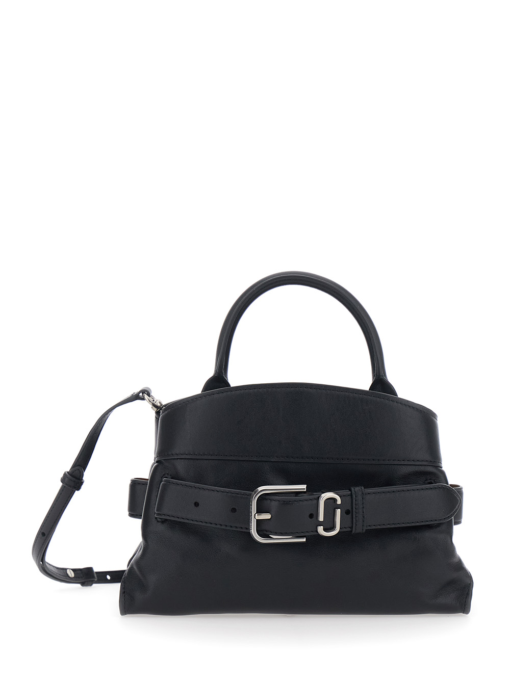 Marc Jacobs Handbag The Satchel Dakota Small with Logo Imprinted on Back and Black Leather Belt Closure for Women Cow Hand Bags – Women