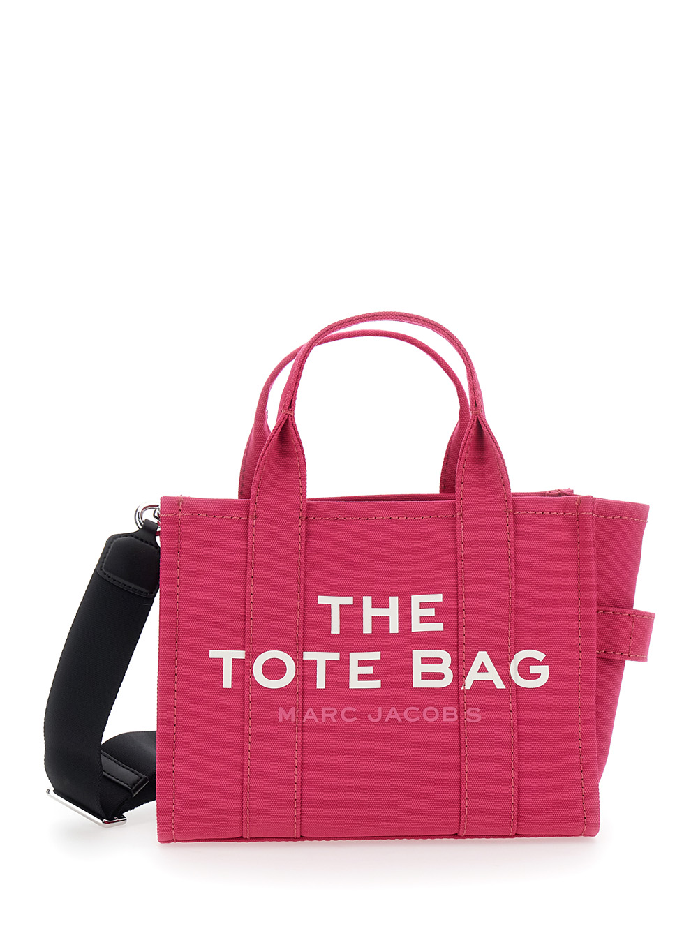 Marc Jacobs Women's Pink Handbag The Small Tote With Logo Lettering On Front In Cotton For Hand Bags