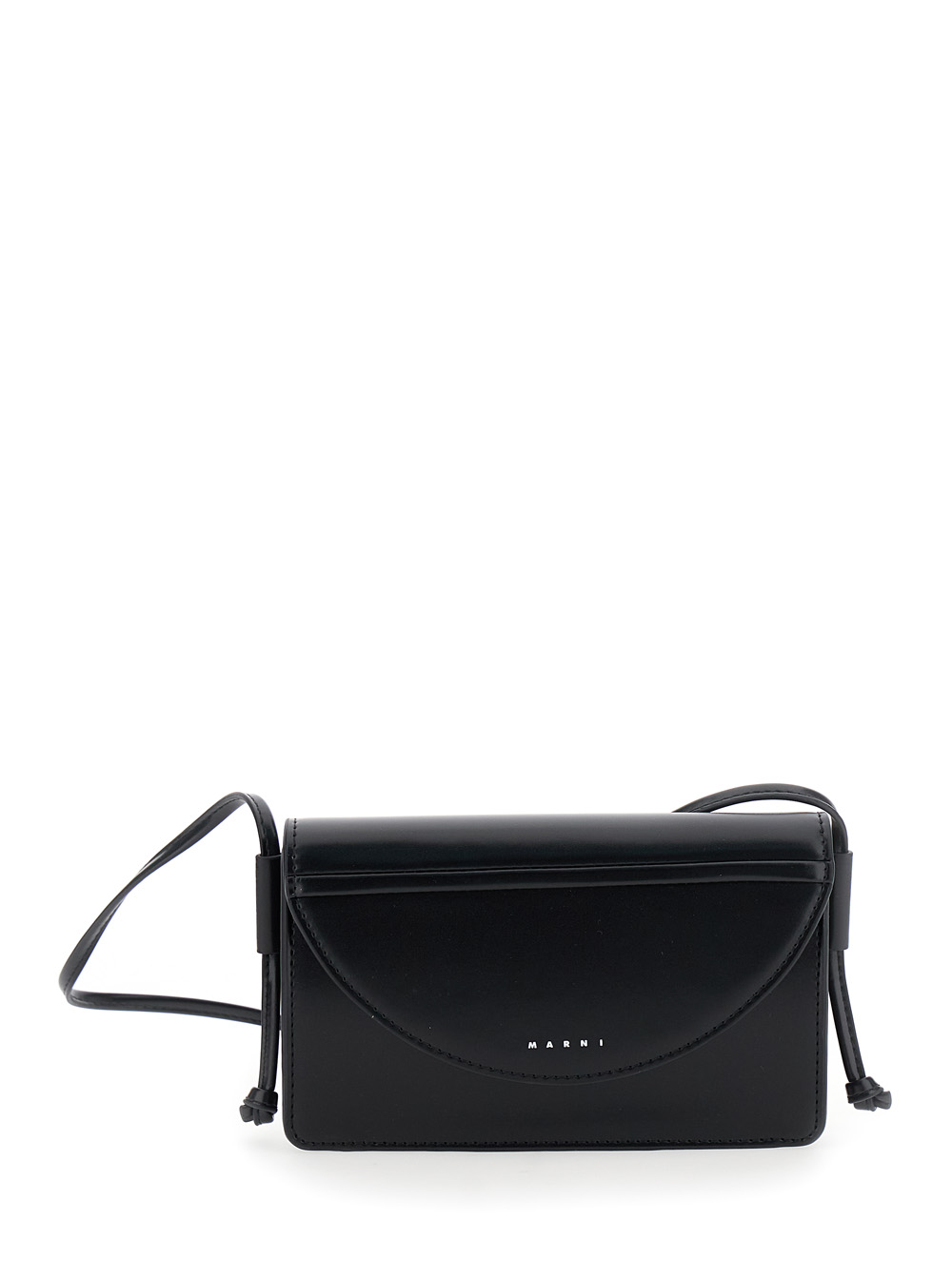 Marni Kids Girls Black Marni Logo-Embossed Ecoleather Crossbody Bag For Polyester - Kids