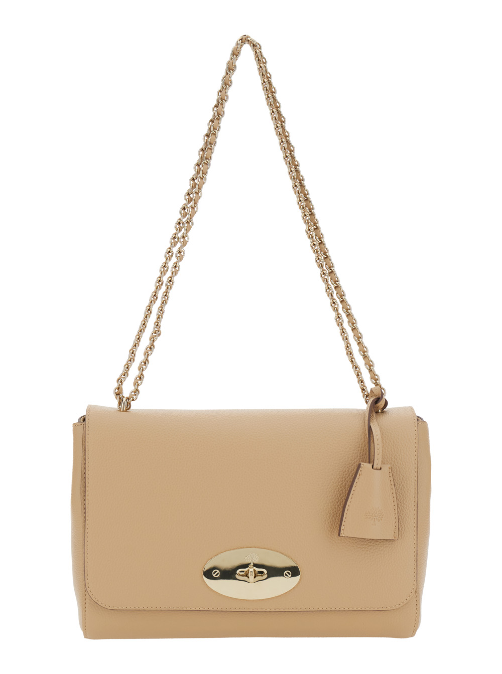 Mulberry Women's Beige Leather Medium Lily Small Class Grain Shoulder Bag Crossbody