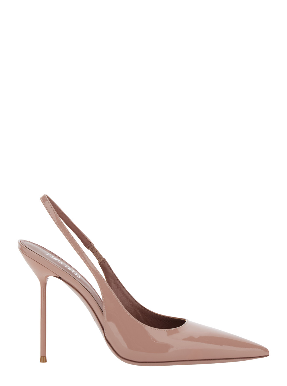 Paris Texas Lidia Slingback High Stiletto Heel with Elasticized Strap in Pink Leather for Women Calf Heels – Women