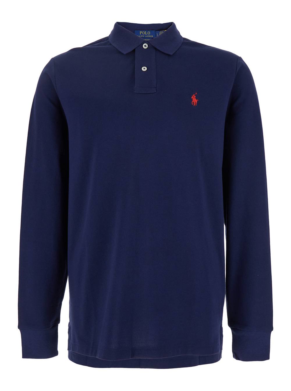 Polo Ralph Lauren Men's Blu Polo Custom Slim Fit With Classic Collar And Embroidered Pony On The Front In E Cotton For Tshirts Shirts