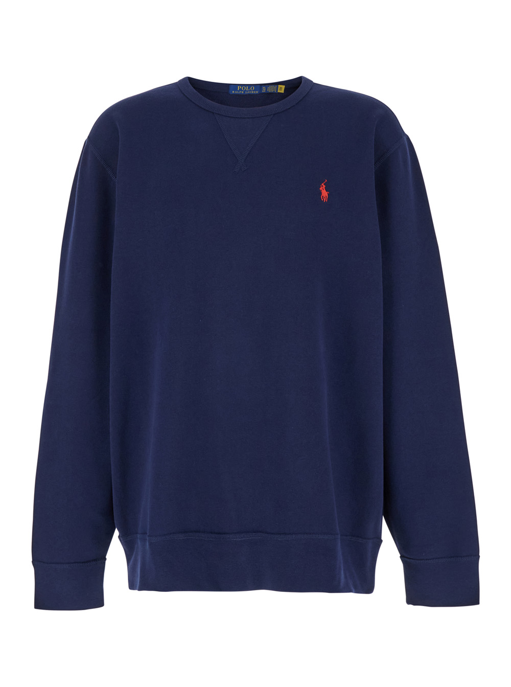 Polo Ralph Lauren Men's Blu E Sweatshirt With Embroidered Pony Logo On The Front In Cotton Blend Man Sweatshirts