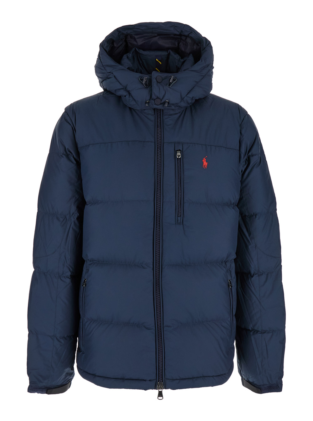 Polo Ralph Lauren Men's Blu E Puffer Jacket With Fixed Hood And Embroidered Pony Logo On Chest In Tech Fabric For Polyester Down