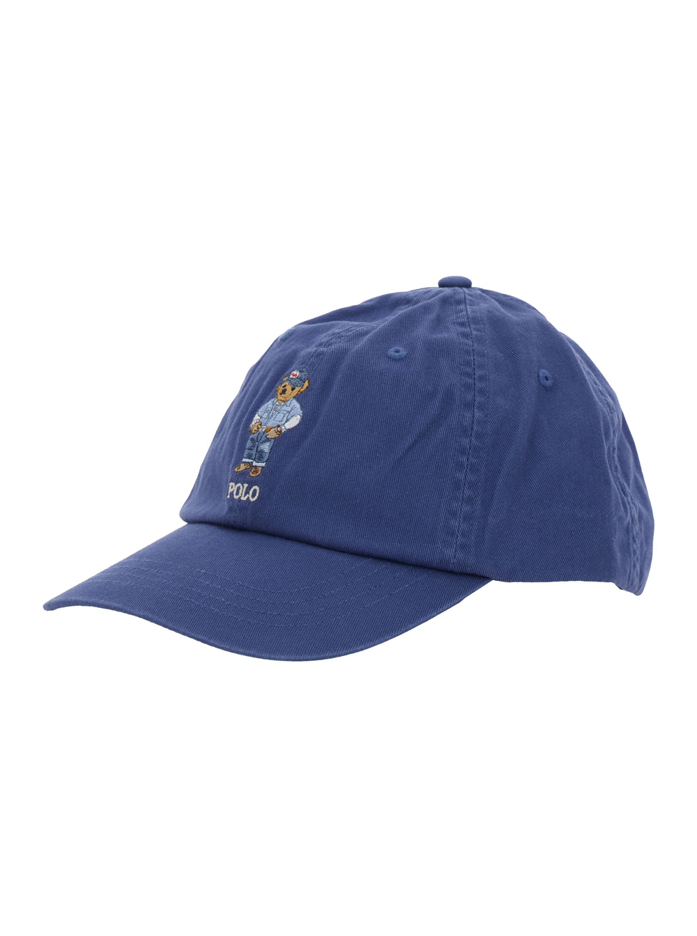 Polo Ralph Lauren Men's Blu E Baseball Cap With Bear Embroidery In Cotton For Hats And Gloves