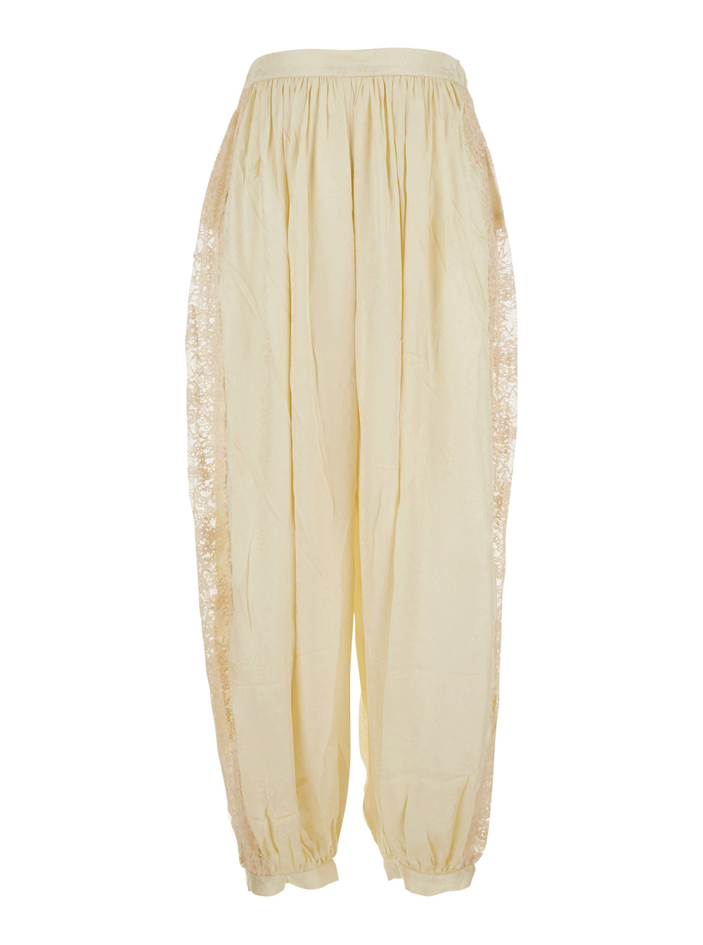 Sea Nyc Women's White Ethel Solid Bloomer Pants With Elasticized Waist In Viscose For Trousers