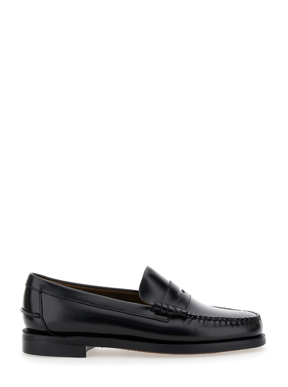 Sebago Men's Black Leather Pull-On Loafers