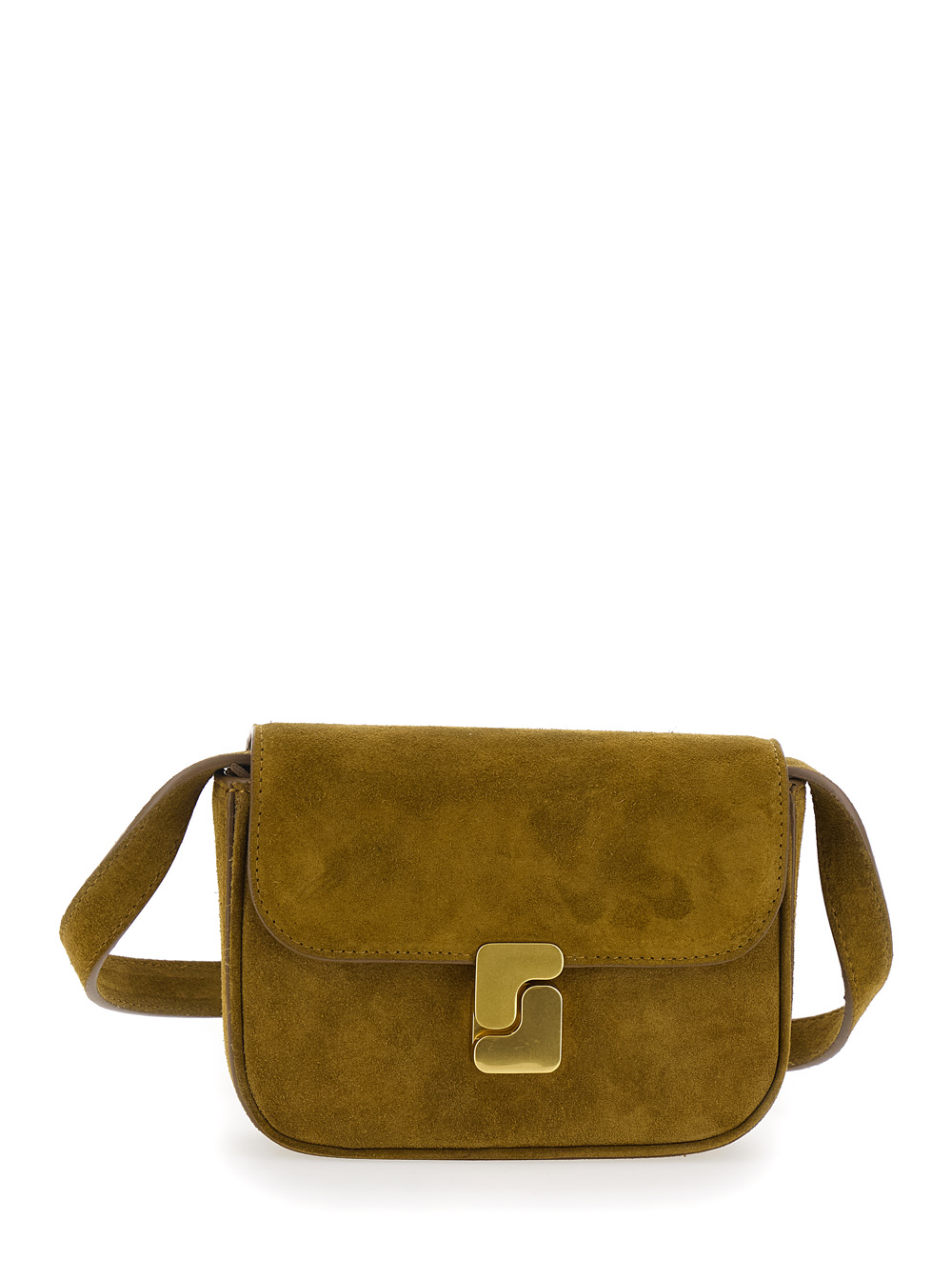 Soeur Women's Brown Belt Bag Bell With Cotton Details For Crossbody