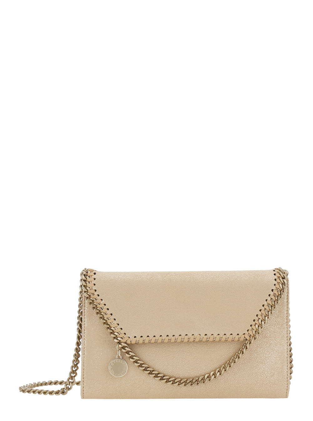 Stella Mccartney Women's Metallic Falabella Shoulder Bag With Chain Strap And Effect In Ecoleather For Polyester Crossbody