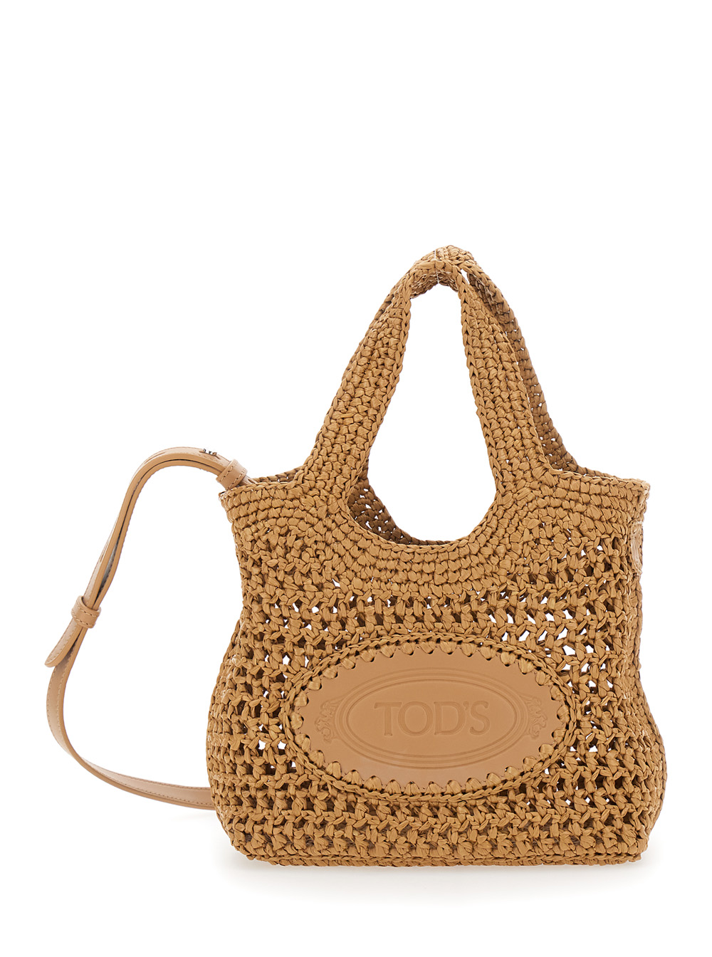 Tod's Women's Beige Crossbody Bag Rafia With Raffia Details Viscose