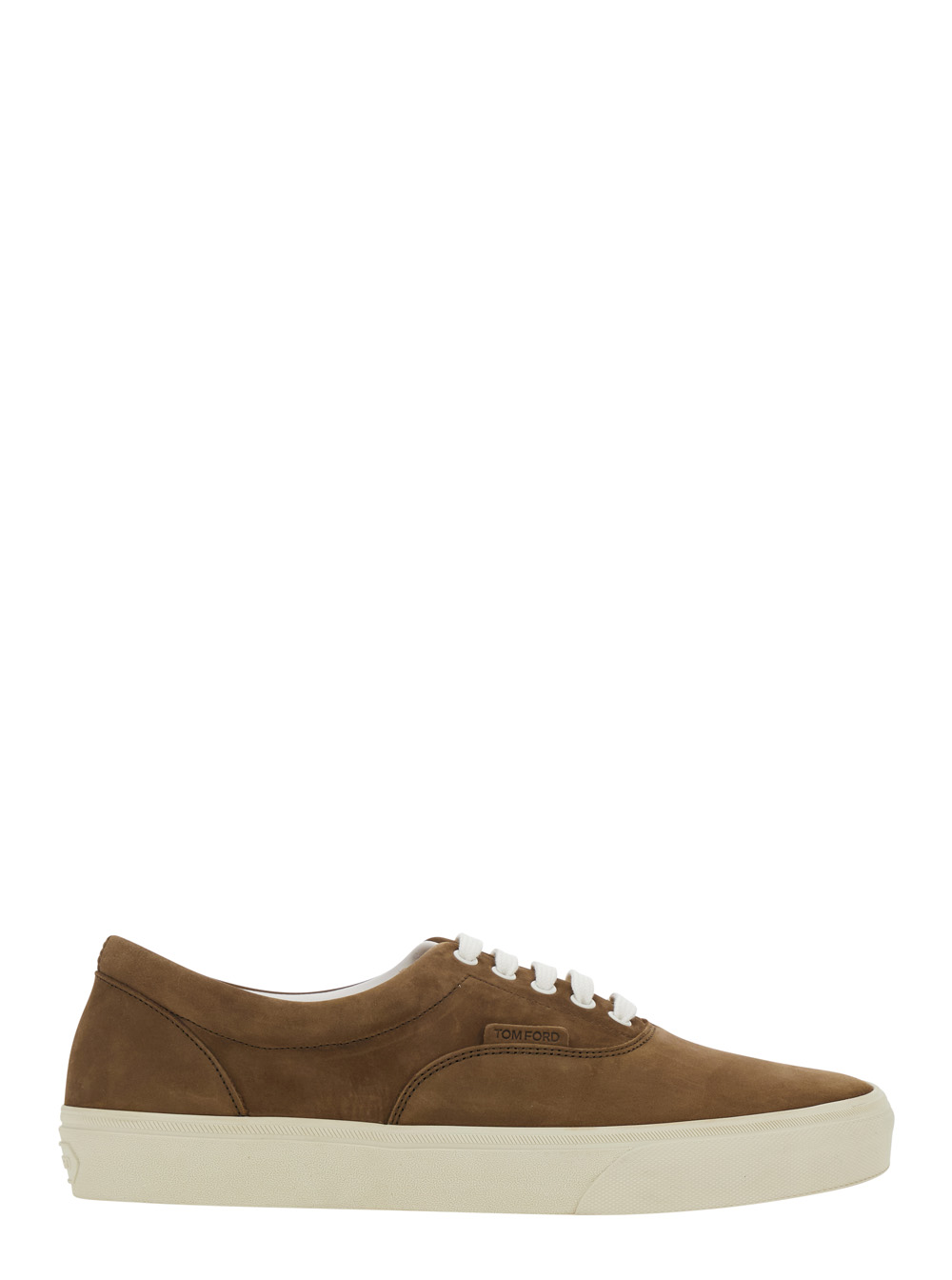 Tom Ford Men's Brown Jude Sneakers With Nubuck For