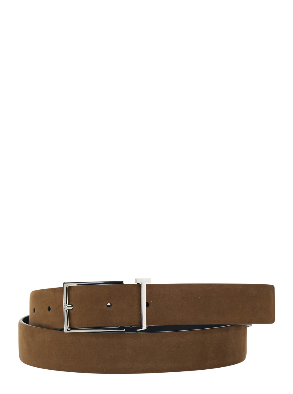 Tom Ford Men's Brown Belt With T Loop Detail In Leather Man Calf