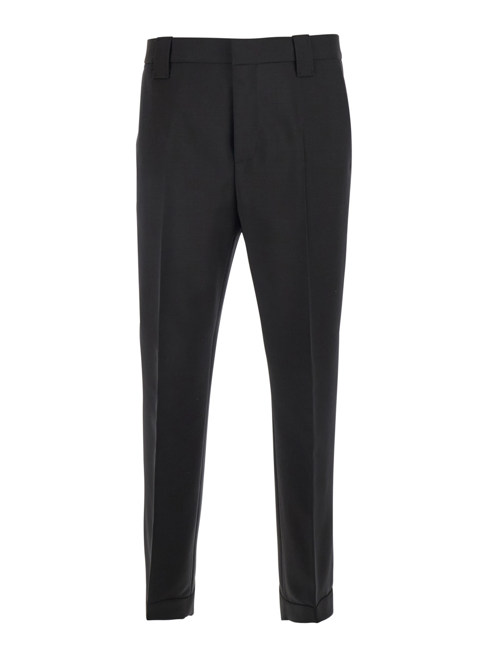 Versace Men's Brown Look 20 Double Pleat Wool Pants Mohair Trousers