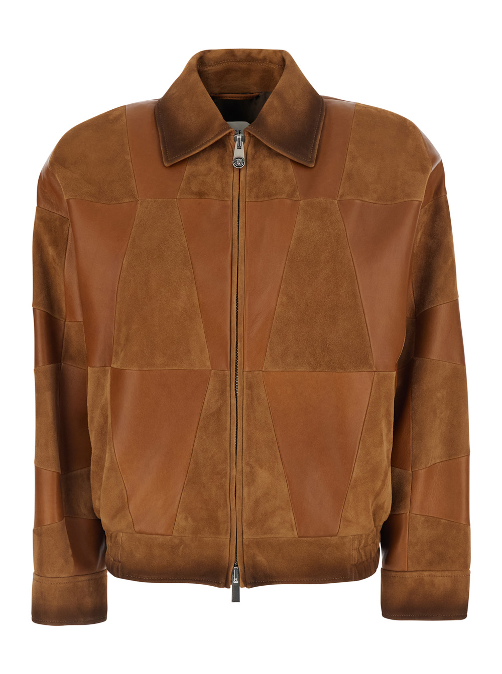 Versace Danimer Brown Leather Jacket For Men Lamb – Women