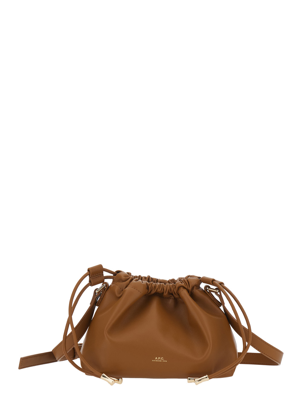 A.p.c. Women's Brown A. P.c. Ninon Mini Crossbody Bag With Engraved Logo On The Front And Adjustable Strap Ecoleather Woman