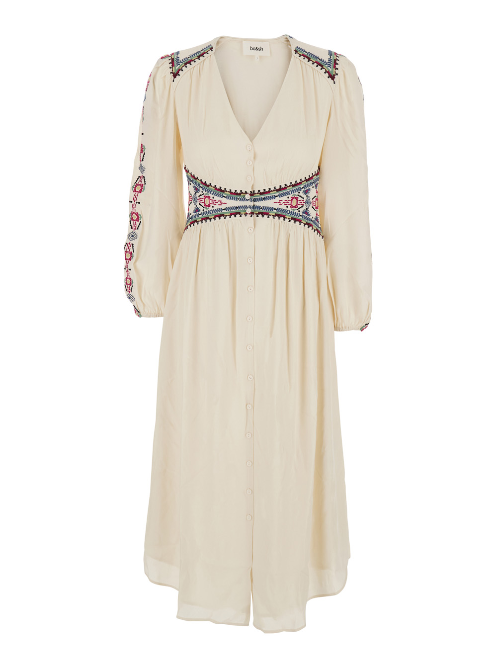 Ba & sh Robe Tina White Viscose Dress – Women