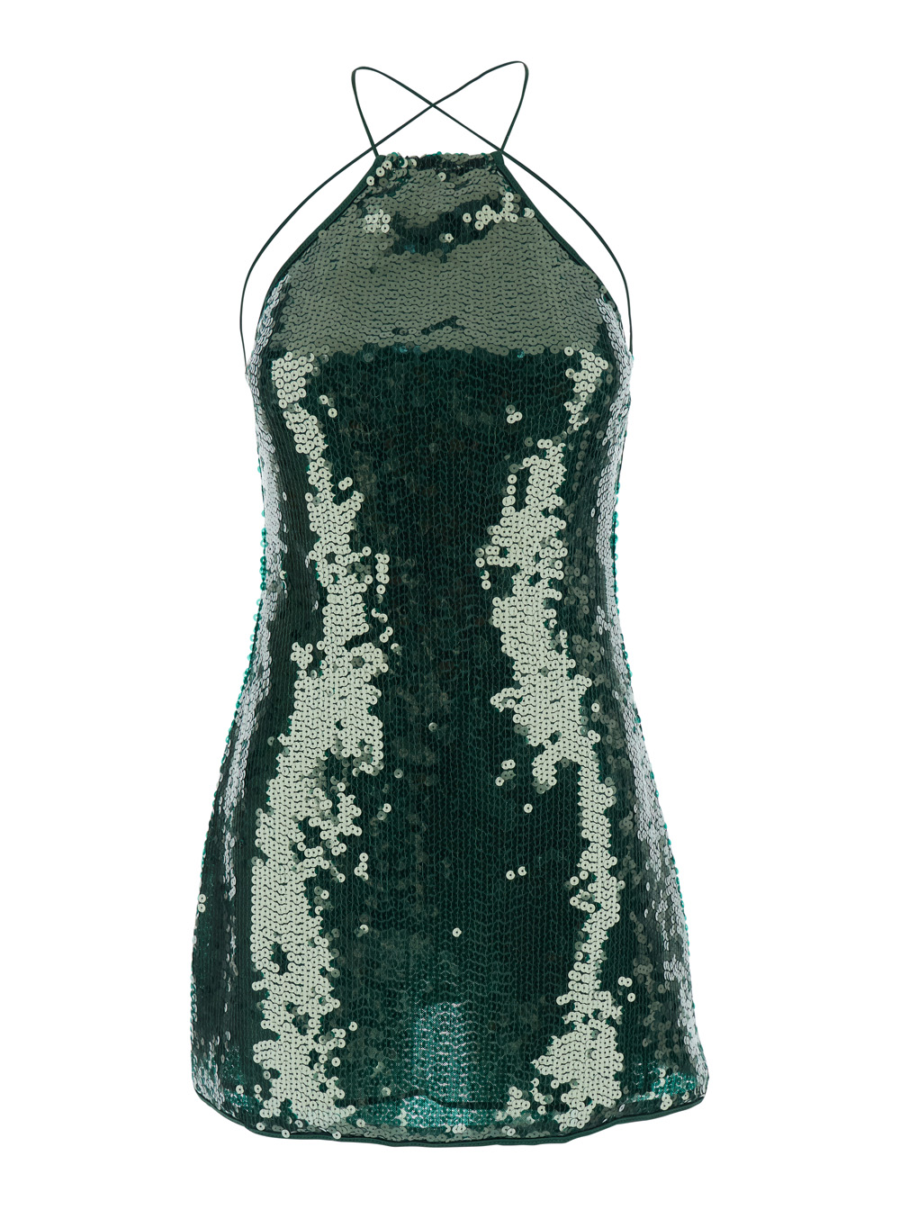 OséRee Mini Dress Marylin Green with Lace Details – Tech Fabric Women – Women