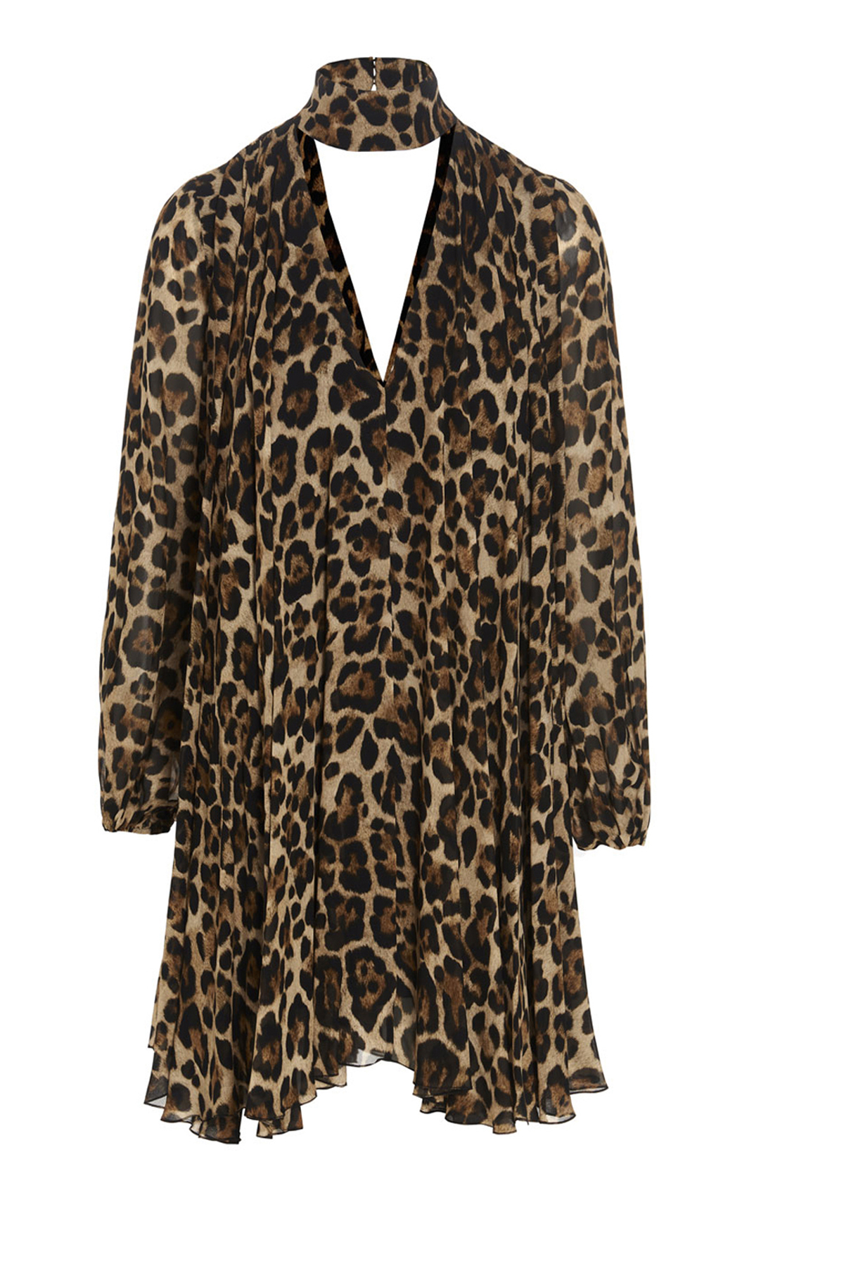 Viscose animal print dress