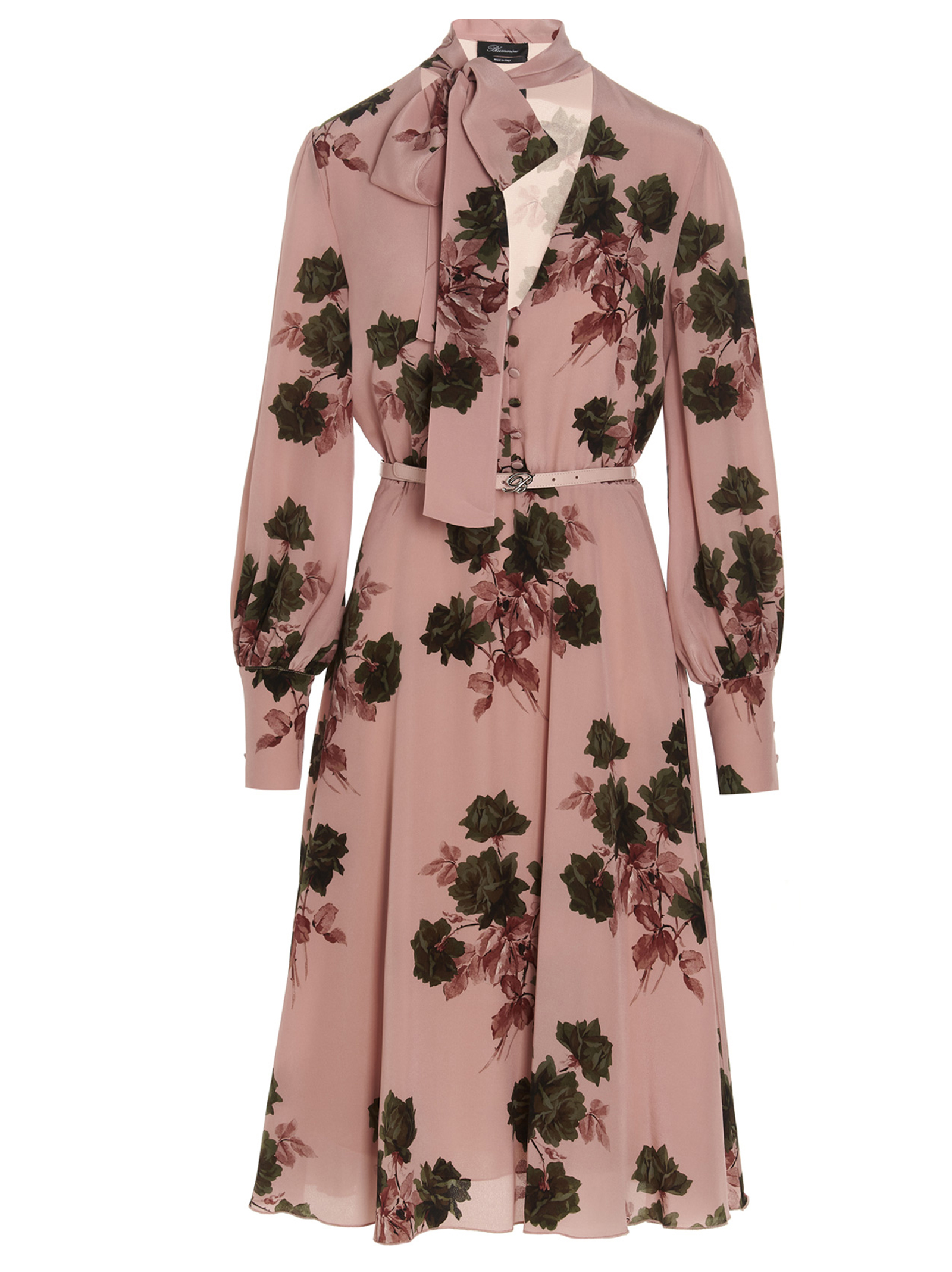 Floral print silk dress