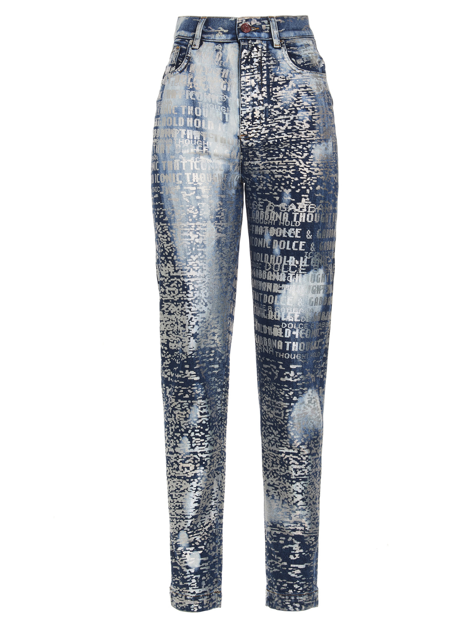 All over print jeans