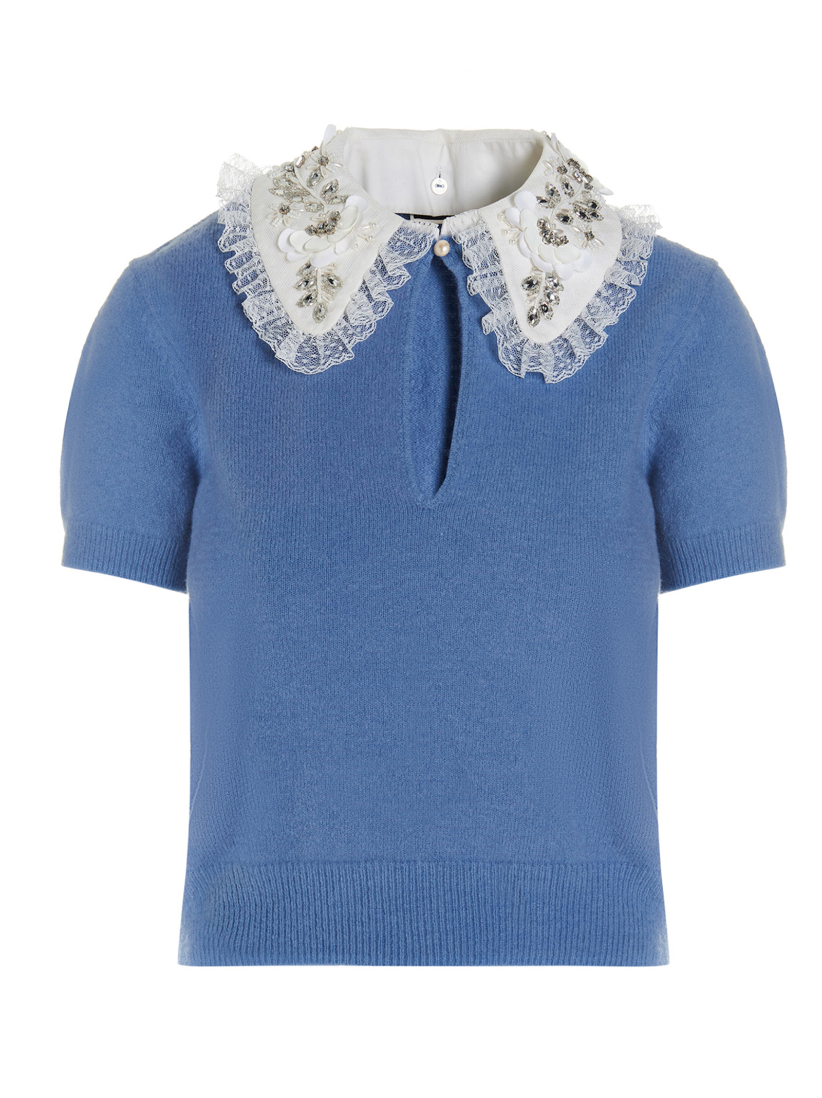 Jewel collar sweater